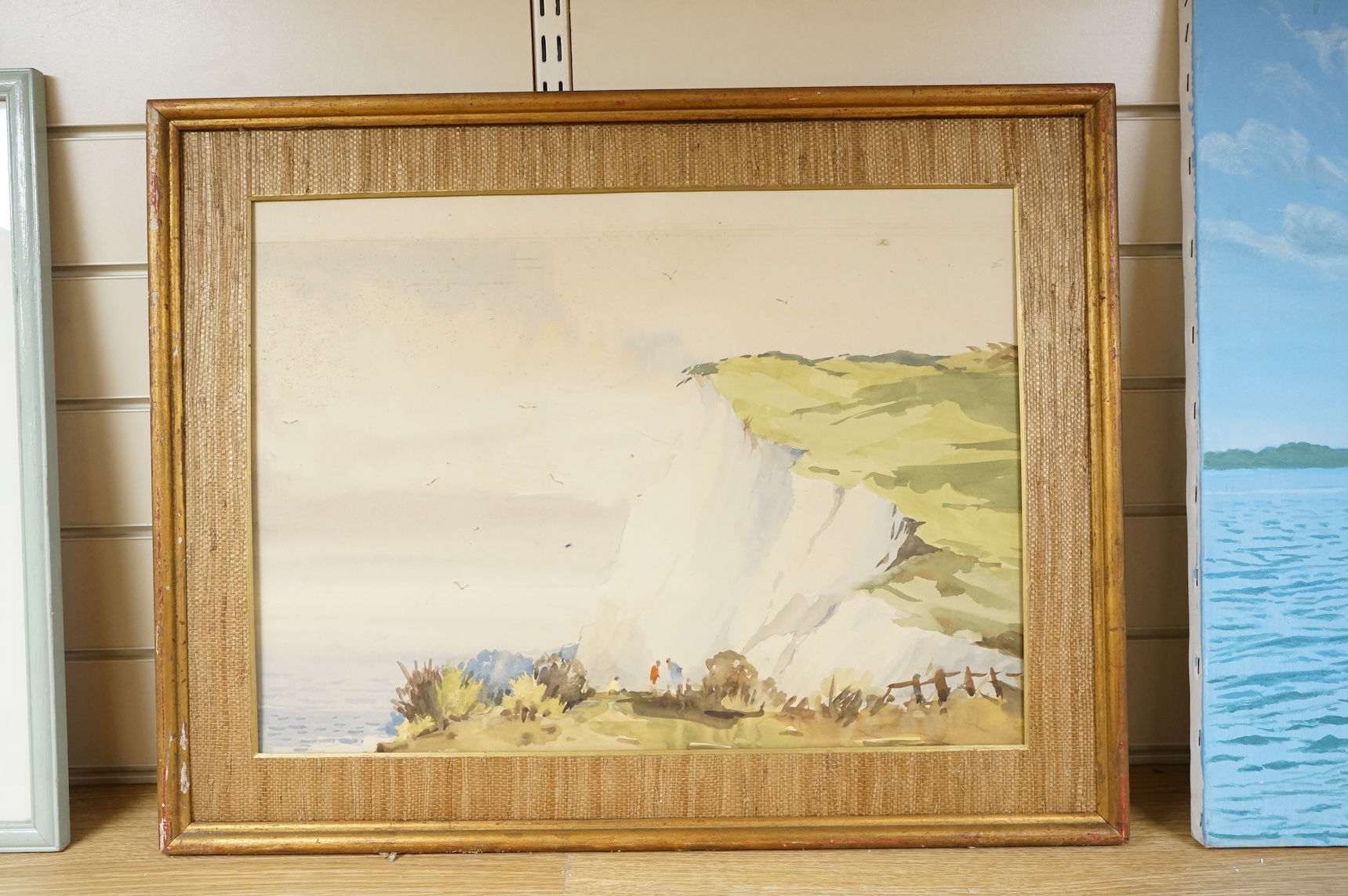 20th century school, ‘Cliffs at Eastbourne’, watercolour, 40 x 54cm